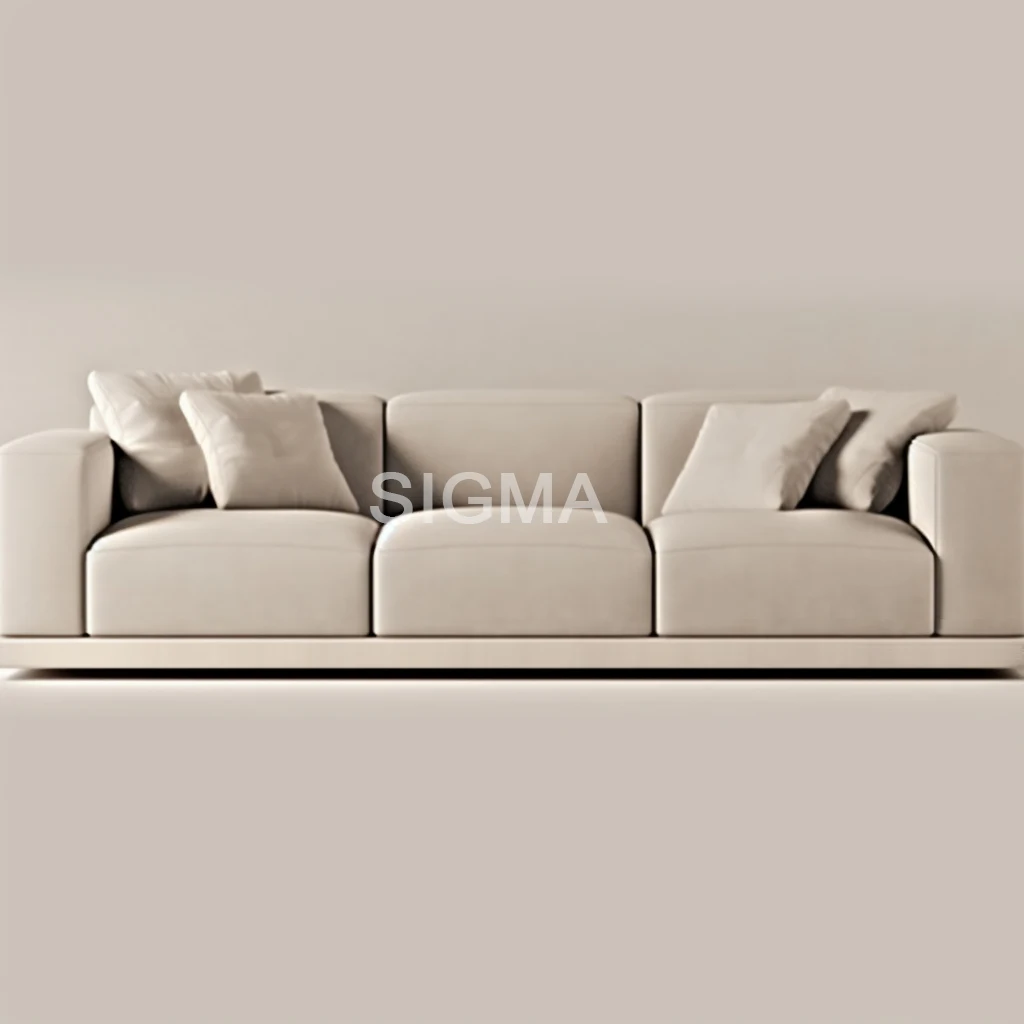 

Customized Modern Three-Seater Fabric Sectional Sofa Set Convertible Sponge Bed Indoor for Living Room Hotels Massage