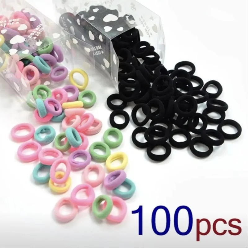 50/100Pcs 35mm Diameter High Elastic Hair Bands for Women Girls Hairband Rubber Ties Ponytail Holder Scrunchies Hair Accessories