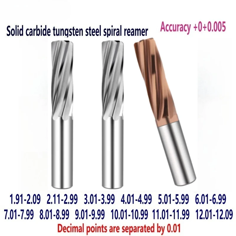

Сверхтвердосплавная вольфрамовая стальная развертка 7,58 8,06 8,42 9,01 мм Развертка или обработка отверстий Алюминиевая спиральная канавка с покрытием 3F 4F 6F CNC