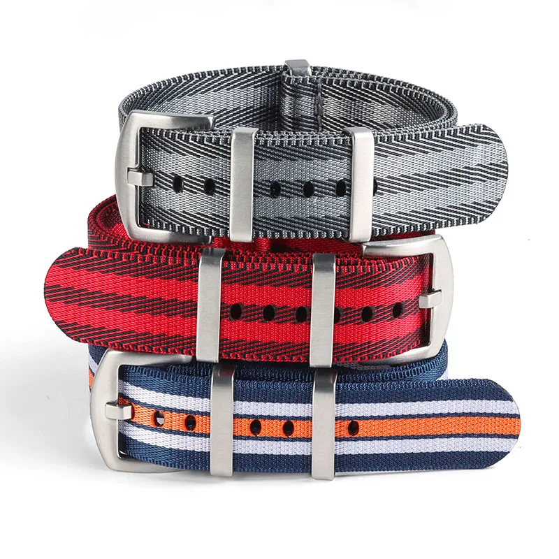 18mm 20mm 22mm Nylon Watch Strap for Huawei GT2/3 42mm 46mm for Seiko for Tudor Universal Bracelet Military Men Sport Wrist Band