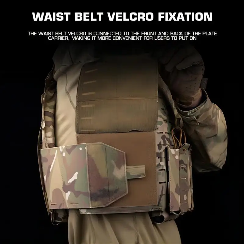 Imagem -02 - Portador de Placas Leve com Bolsos Ocultos Organizador Elástico Painel Protetor Colete Tático Proteção Airsoft