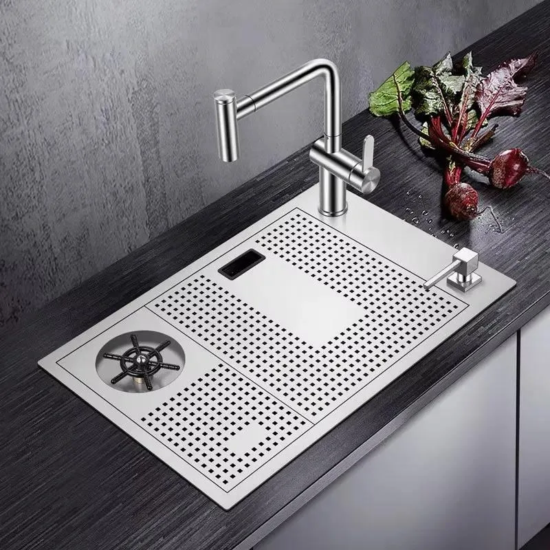 for SUS304 Stainless Steel Handmade Kitchen Sink Cup Washer Sprinkler Kitchen Faucet Drain Chinese Sink