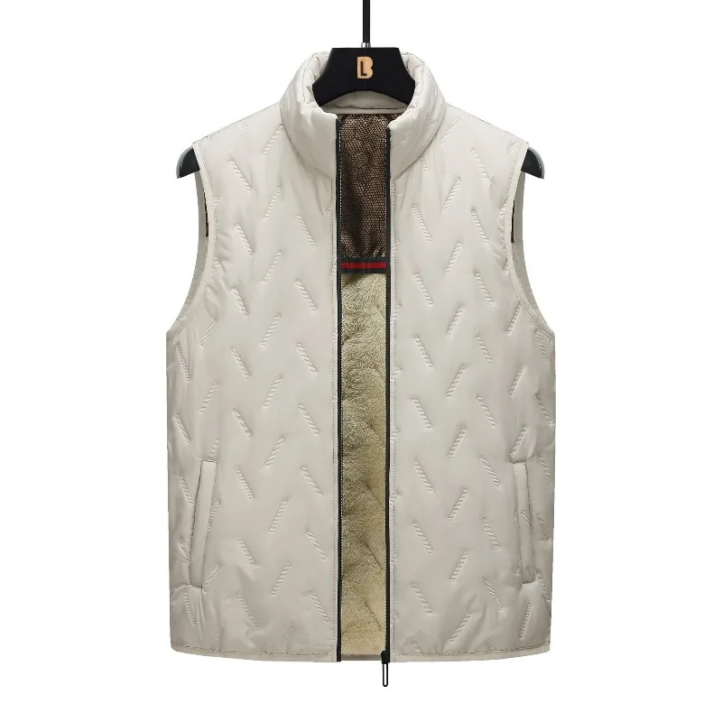 

autumn and winter basic and popular warm coat large-sized vest men to wear over top A lambskin vest for men thick fleece jacket