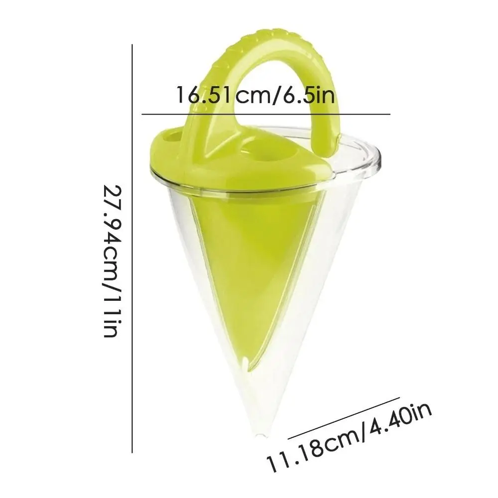 Funny Plastic Beach Overflow Funnel Decoration Creative Sand Strainer Green Spilling Funnel Digging Sand Kit Garden