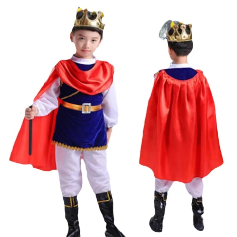 Halloween Childrens Costume cospaly Pirate King Role Playing Dienis Prince Performance Costume for Boys and Girls