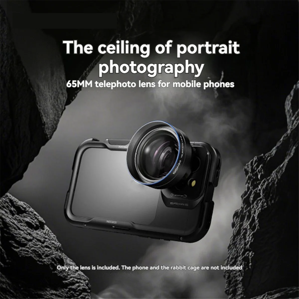 

2025+65mm Telephoto Phone Camera Lens 2.2 Zoom Lens with Lens Hood for 16 15 S25 S24 Ultra Phone Cage Case