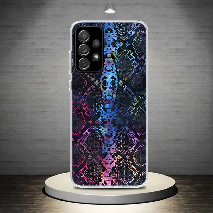 Pink Snake Skin Printing Drawing Phone Case Fundas For Samsung Galaxy A51 A50S A71 A70 A41 A40 A31 A30S A21S A20E A11 A10S A01