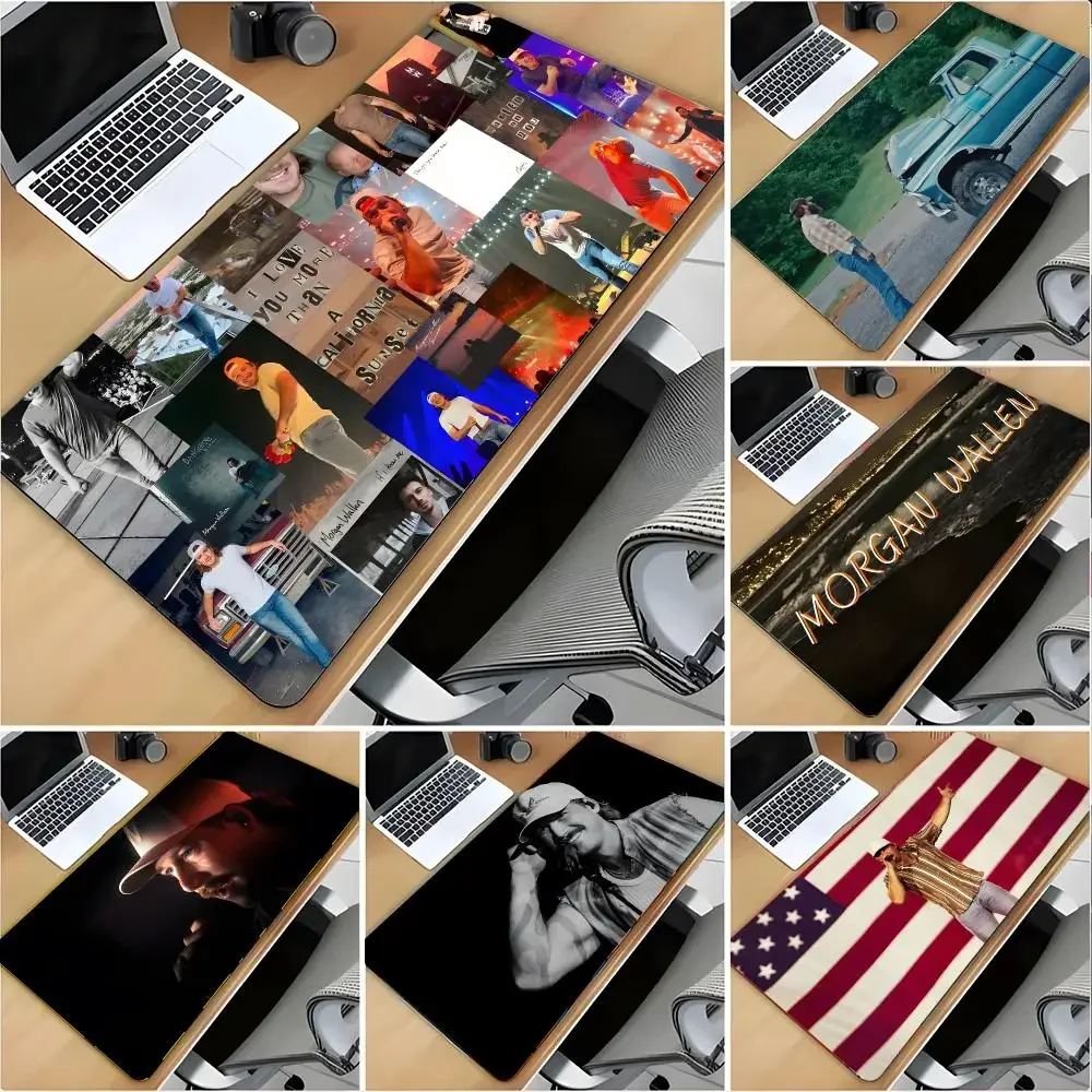 Singer Country Morgan Wallen Mouse Pad Large Mouse Pad Desk Mat Non‑Slip Gaming Board Game Mat with Stitched Edges