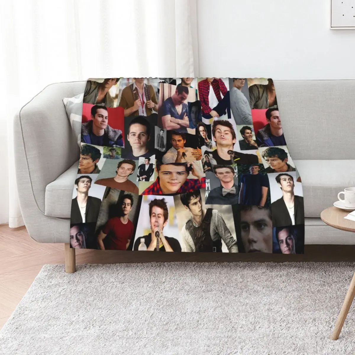 Dylan Obrien Abstract Rectangular Collage Pattern Throw Blanket Decorative Sofa Soft Plush Plaid Thermal Furry Blankets