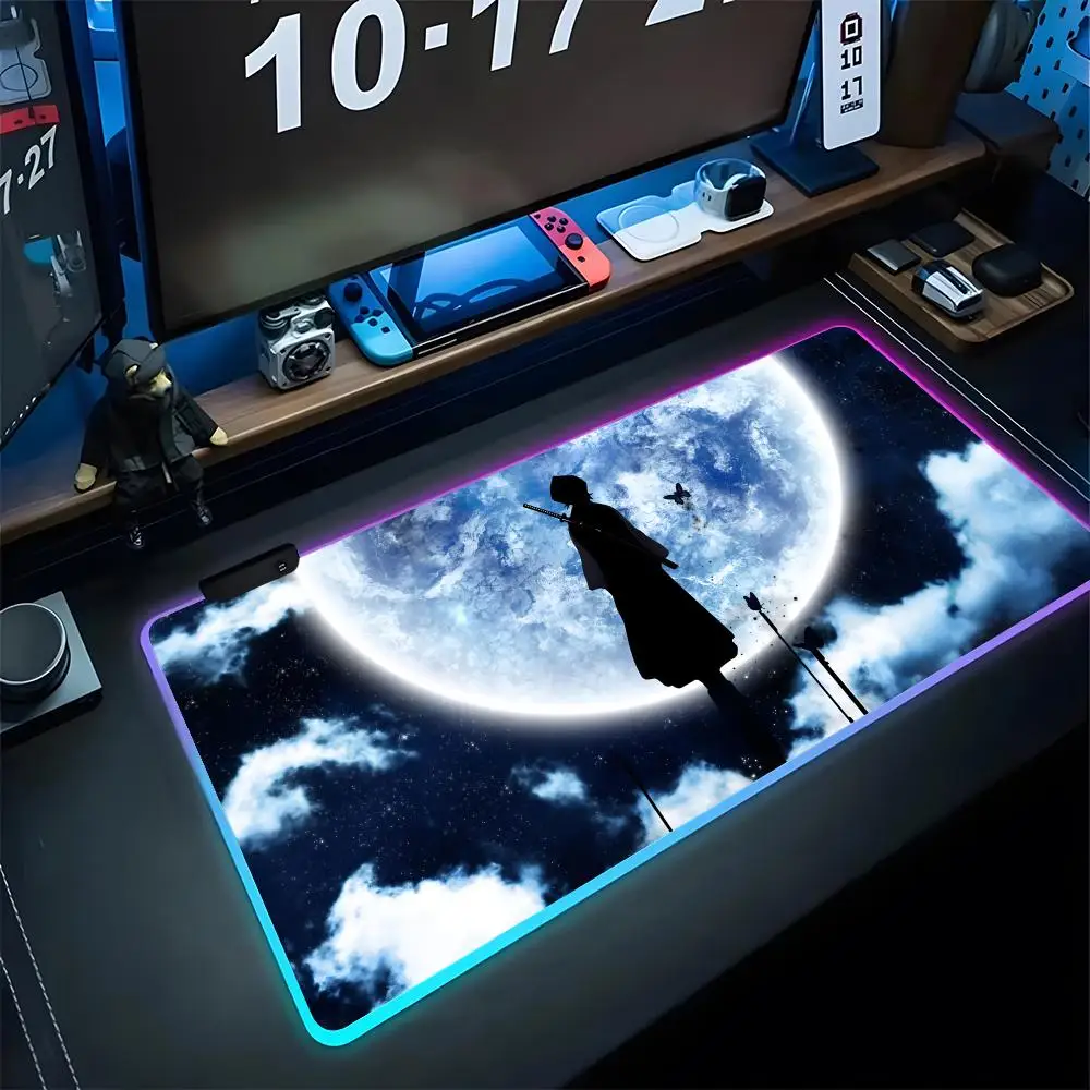 

BLEACHs Mouse Pad Gaming Rgb Mousepad Backlit Keyboard Gamer Girl Xxl Laptop Mat Simple Table Pads Deskpad