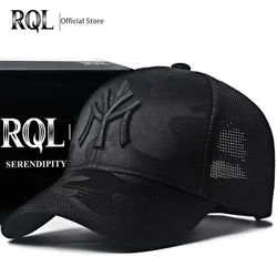 Summer Sun Embroidery Totem Military Camouflage Trucker Hat Men's Black Baseball Cap New Hip Hop Luxury  Male  Sport Mesh Brand