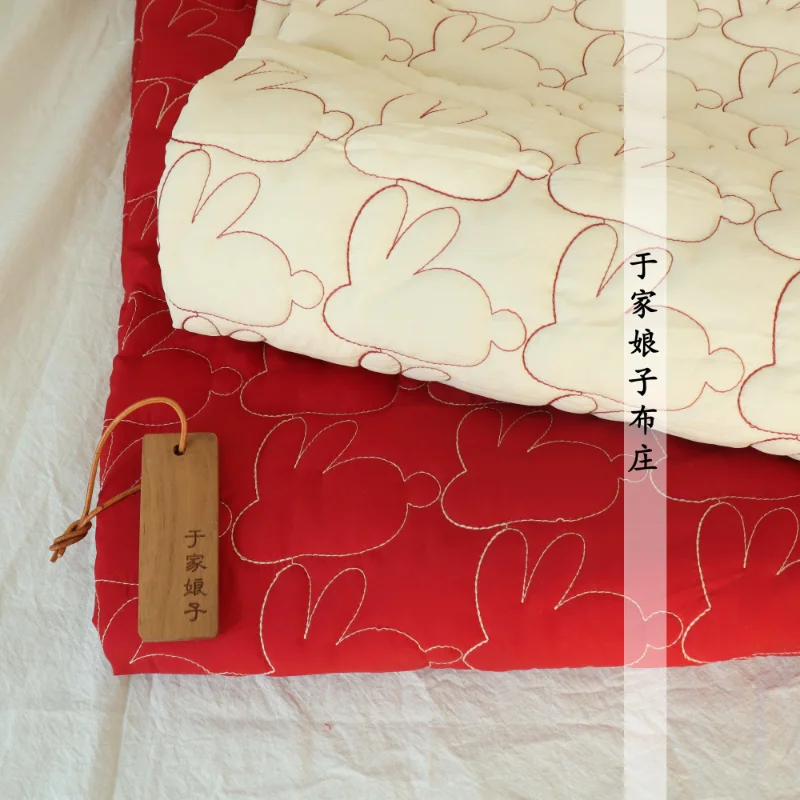 135x50cm Bunny Quilted Sewing Fabric, Making Cotton Jacket Top Pants Cape Cloth
