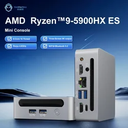 New Mini PC Ryzen 9 5900HX ES Windows 11 DDR4 Max 64GB 3.2GHz Up To 4.6GHz WIFI6 Mini PC Diy Gaming Computer