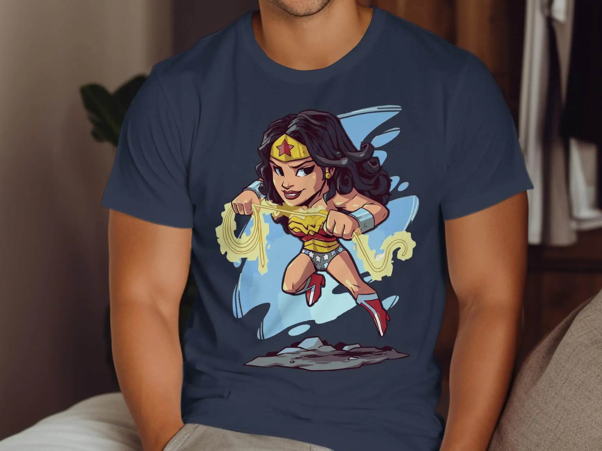 Camiseta Wonder Woman, camiseta de superhéroe, camiseta con personaje de dibujos animados, camiseta de mujer fuerte, regalo para seguidor de cómic, camiseta Power para chica