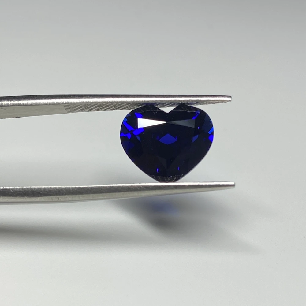 

Lab Grown Sapphire Heart Cut Stone 5x5mm To 10x10mm Synthetic Gemstone for Jewelry with GRA Certificate Precious Gems