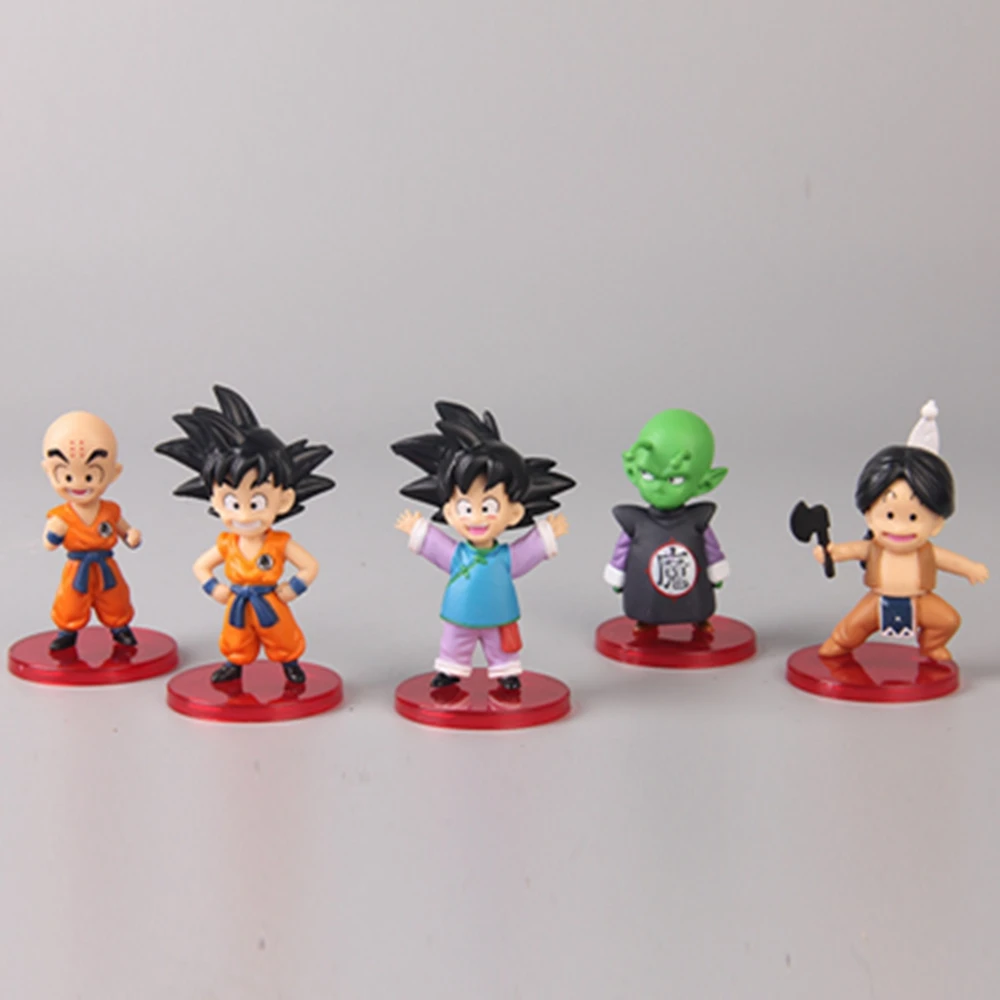 13 pçs/1 conjunto dragon ball son goku figura wcf super saiyan son gohan krillin kiki personagem modelo brinquedo presente coleção figura de ação