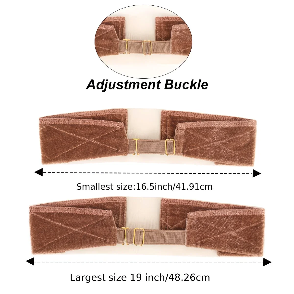 New Model Wig Grip Band | Premium Adjustable Velvet Gripper for Lace Front Wigs Multiple colors available Keep Wig Comfortably image 2