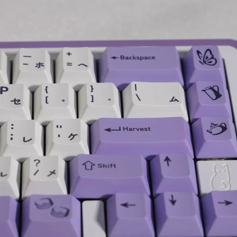 Imagem -03 - Gmk Lavender Tema Keycaps Grupo Sublimação Pbt Perfil Cereja Acessórios Teclado Mecânico Personalizado