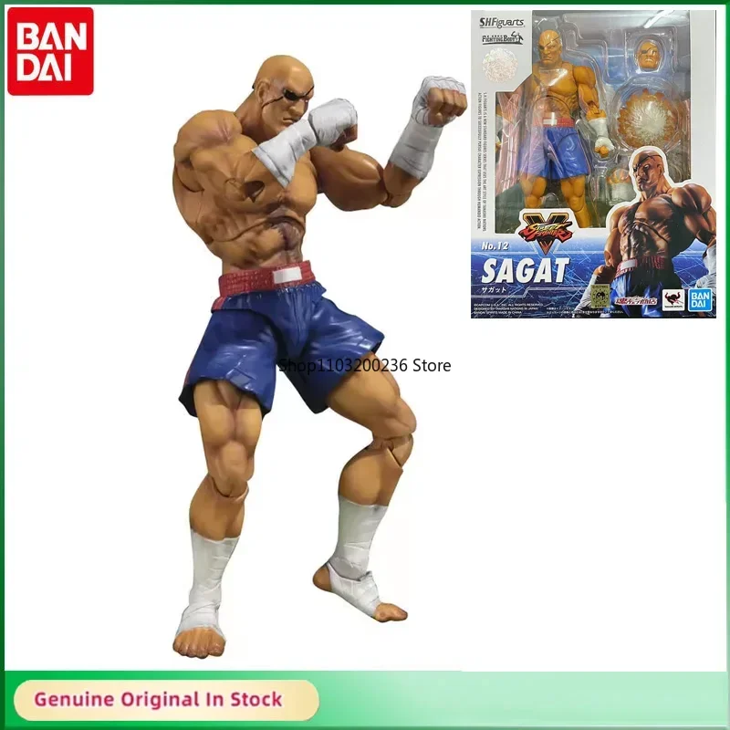 

Bandai Original SHFiguarts Street Fighter Viktor Sagat NO.12 Action Figure Active Joints Model Hobbies Collectible Gift