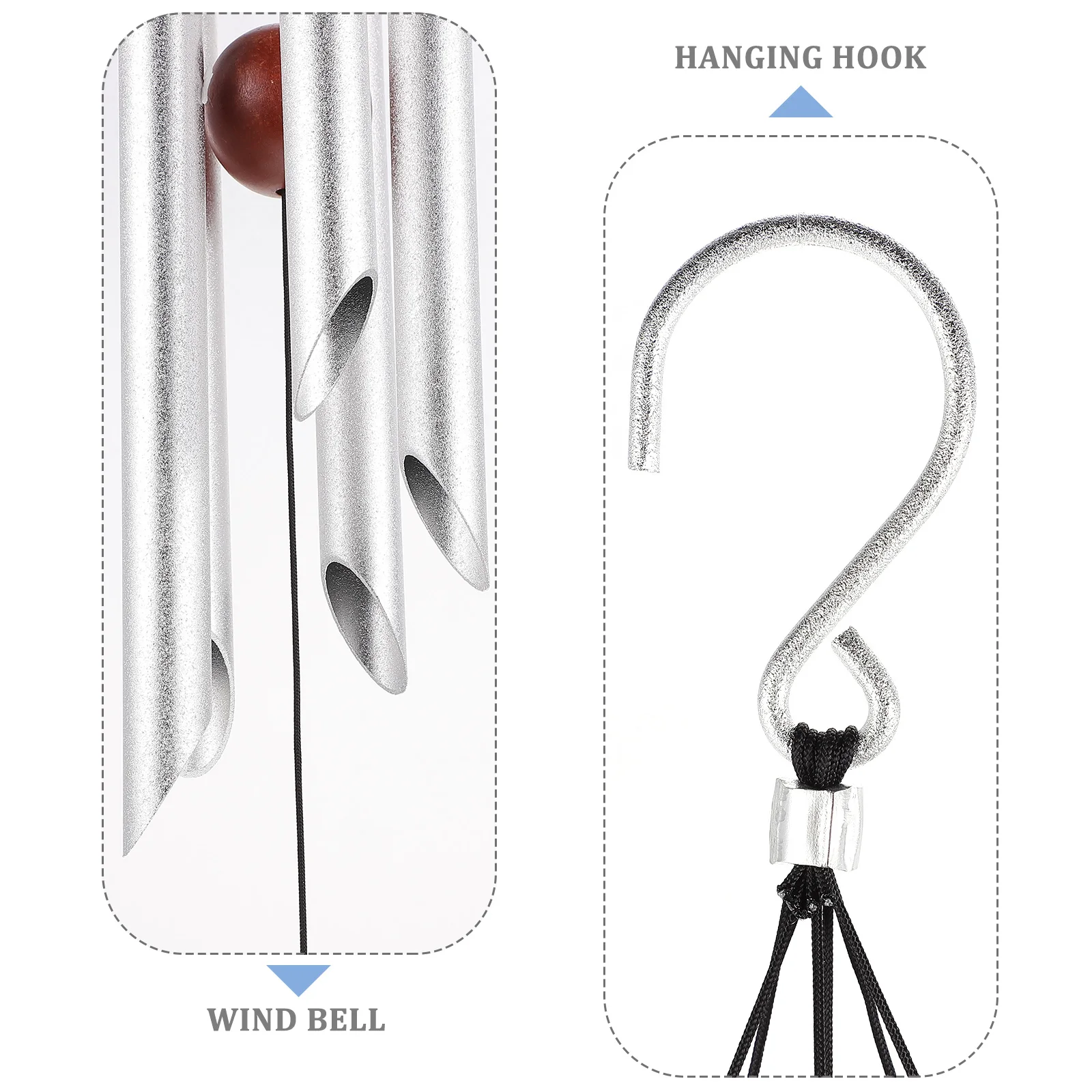 

1Pcs Vintage Metal Tube Wind Chime Decorative Hanging Ornament for Home Garden Birthday Gift Wind Chime Birthday Gift