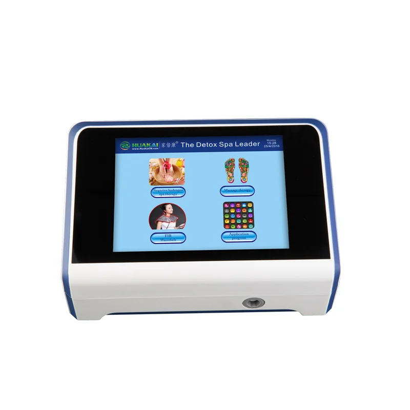 휴일 선물 Healcity 음이온 수소 시스템 이온 해독 발 목욕 스파 기계 HK-818 재활 치료 용품 CE 화이트