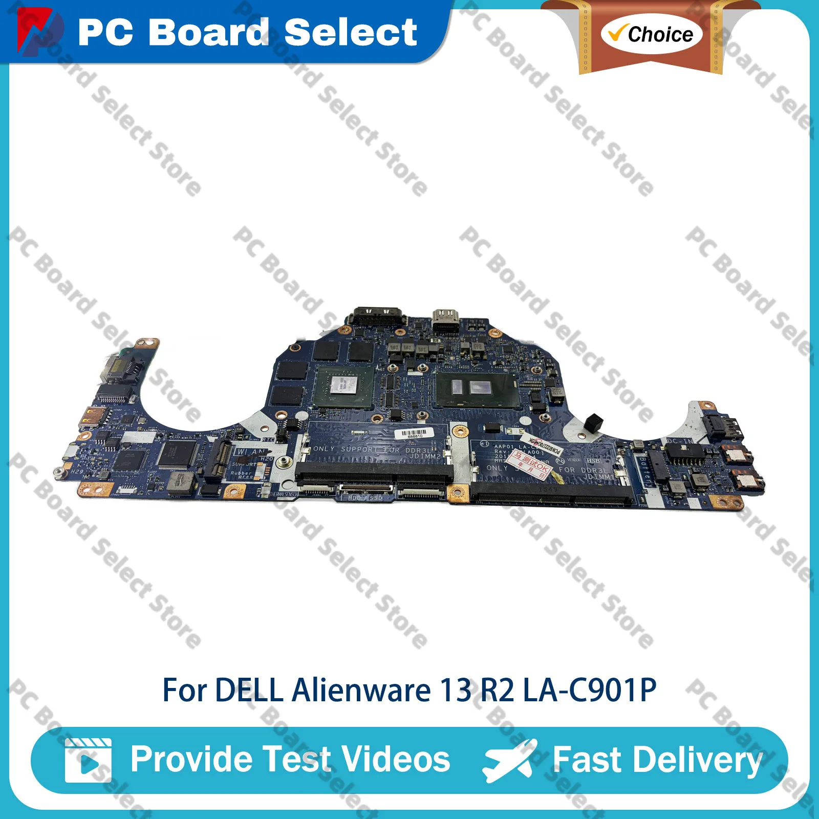 

Laptop Motherboard For DELL Alienware 13 R2 AAP01 LA-C901P with i5 i7 CPU CN-0NHYX3 CN-0V3TCJ DDR3 Tested OK