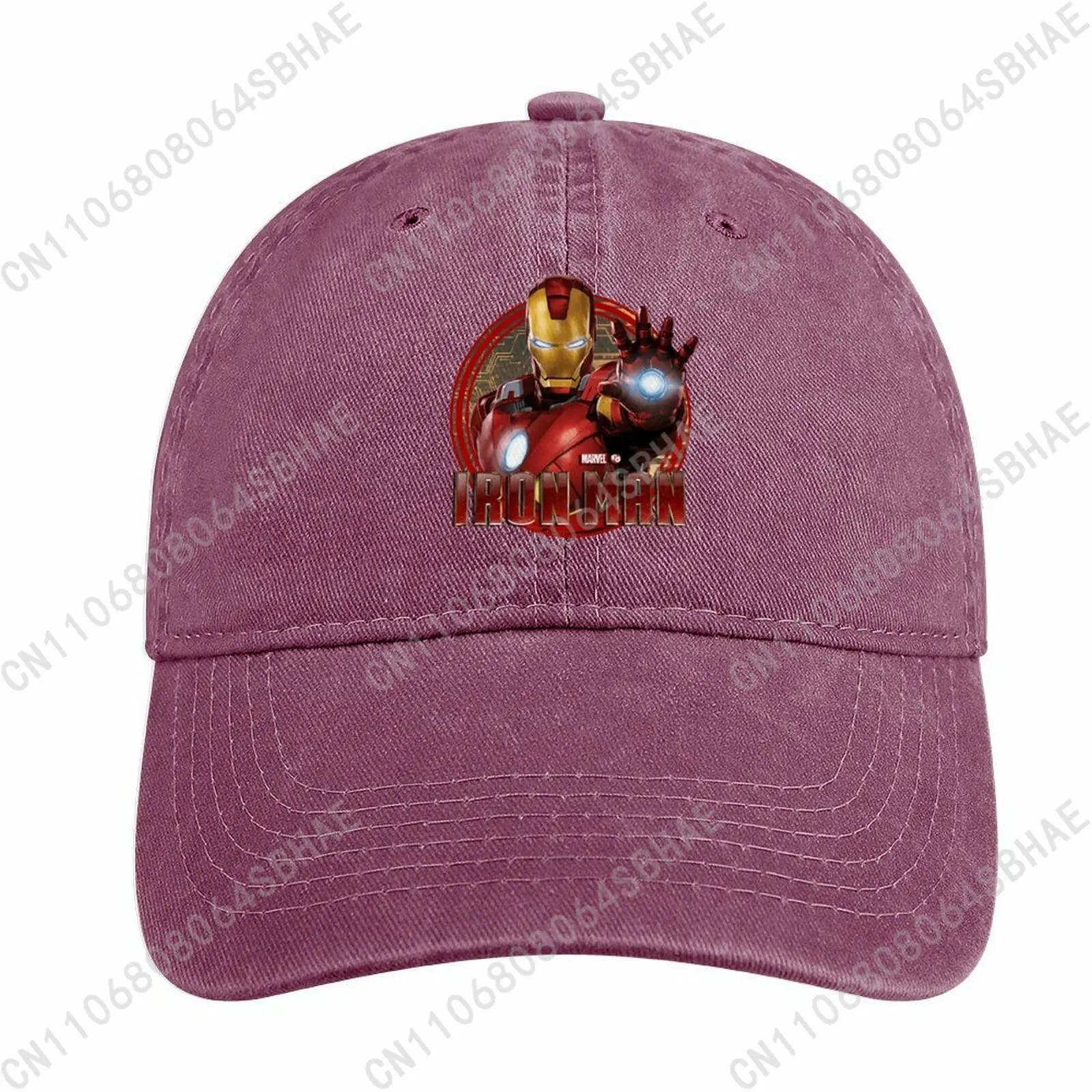 

Marvel Iron Man Washed Cotton Baseball Cap Vintage Dad Hat Men Women Retro Adjustable Denim Cap Streetwear Cosplay