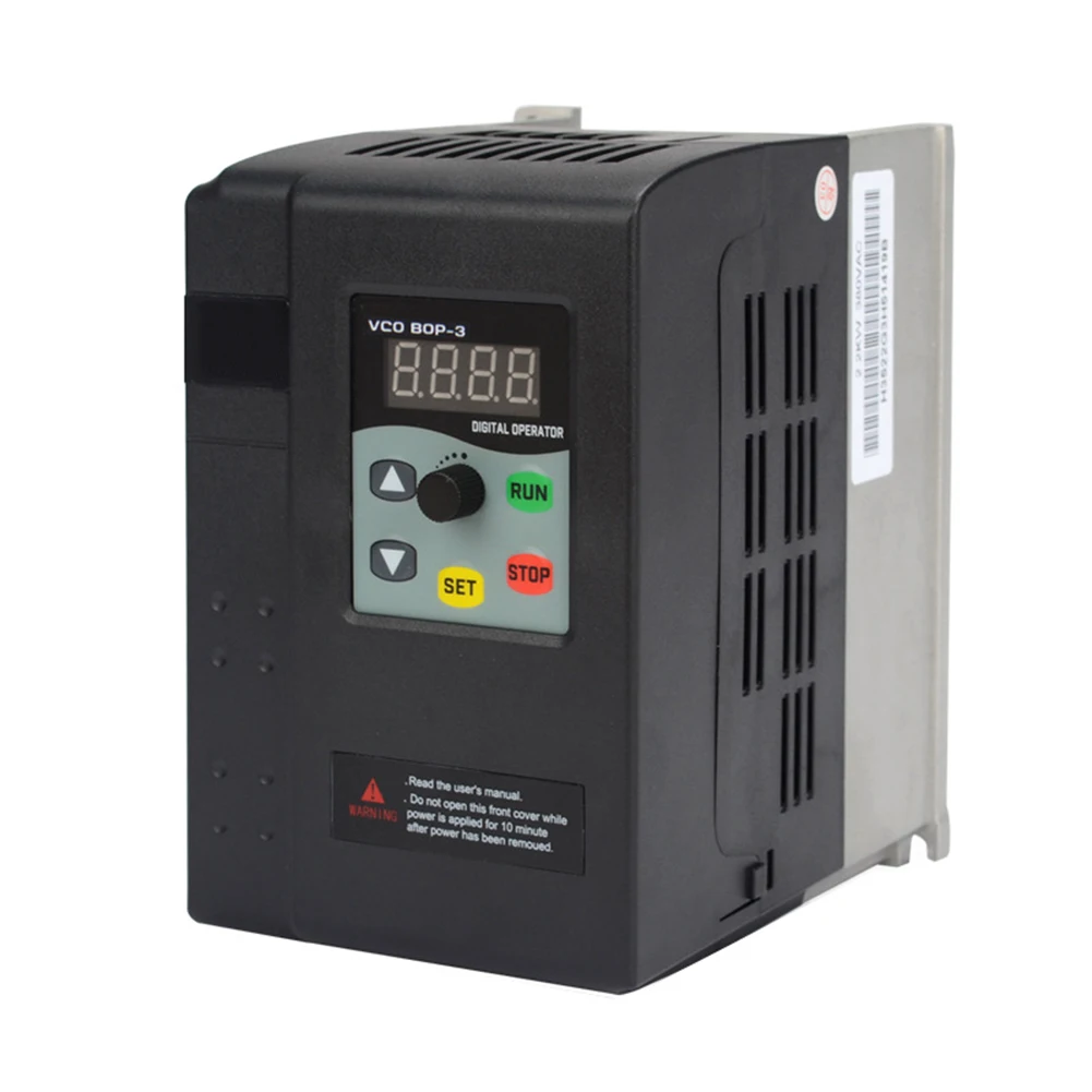 For 380V 2 2KW Variable Frequency Drive For 3 Phase with Quiet Fan Cooling and Remote Setup for Motor Speed Management