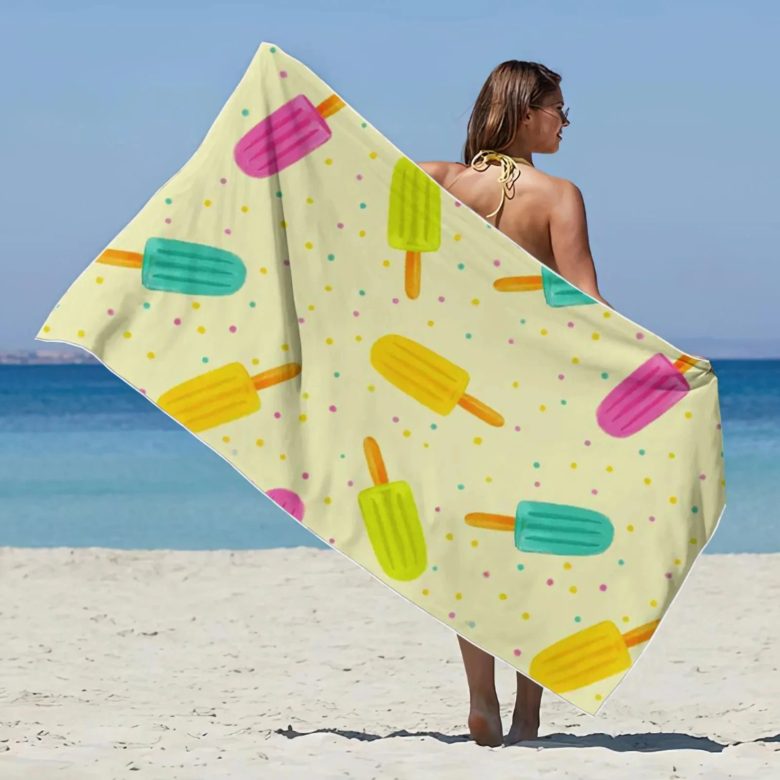 Water Absorbent Quick Drying Beach Towel Sun Shawl Yoga Towel Swimming Running Quick Drying Towel Super Light and Thick