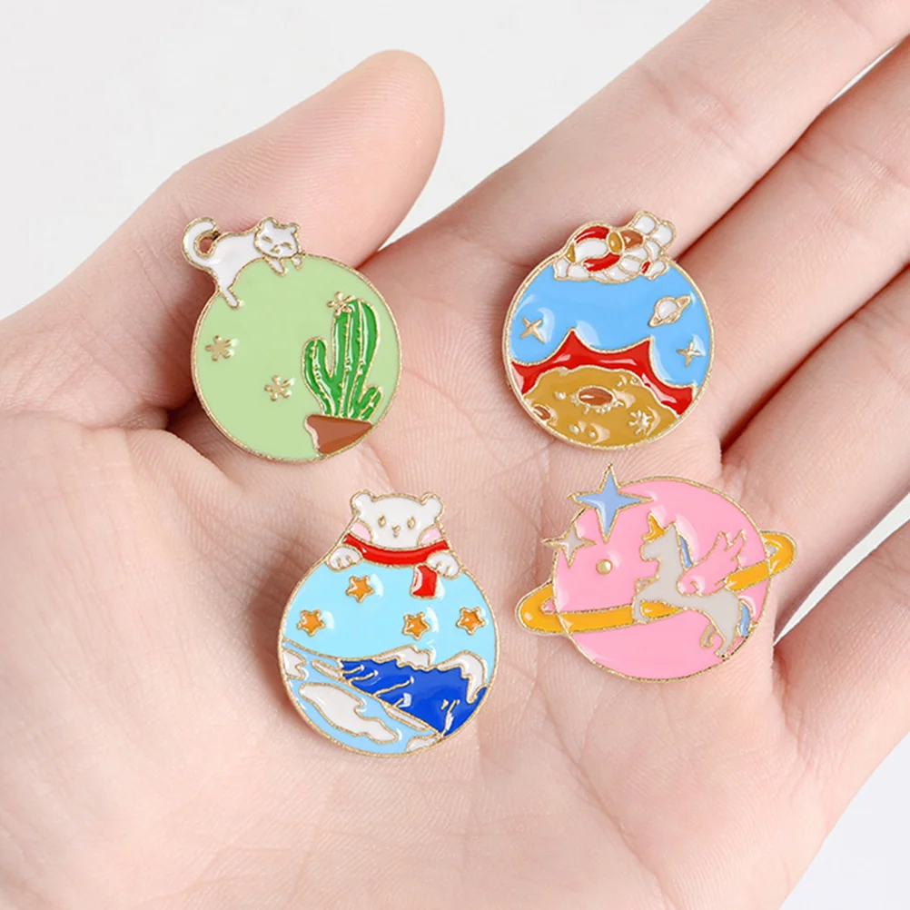 

Trendy Decor Unicorn Brooch Enamel Pins Unisex Breast Cute Animal Alloy Material Creative Men and Women