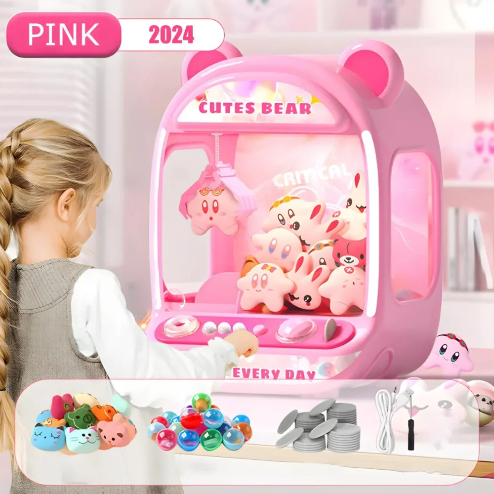 Machine de jeu à griffes pour enfants, mini distributeur automatique avec LED et musique, jeux d'arcade à griffes rechargeables, jouets cadeaux, Nairobi Orns