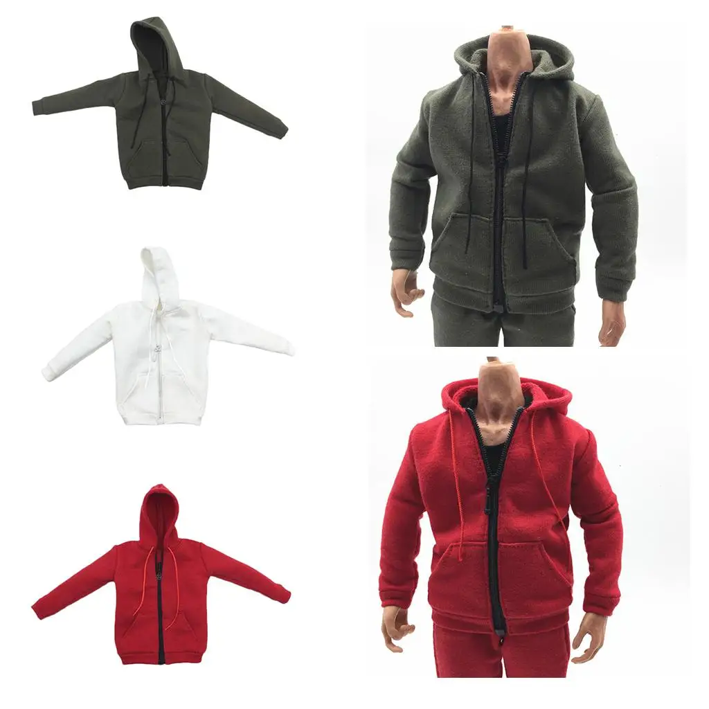 Męska bluza z kapturem w skali 1/6 dla 12-calowych lalek
