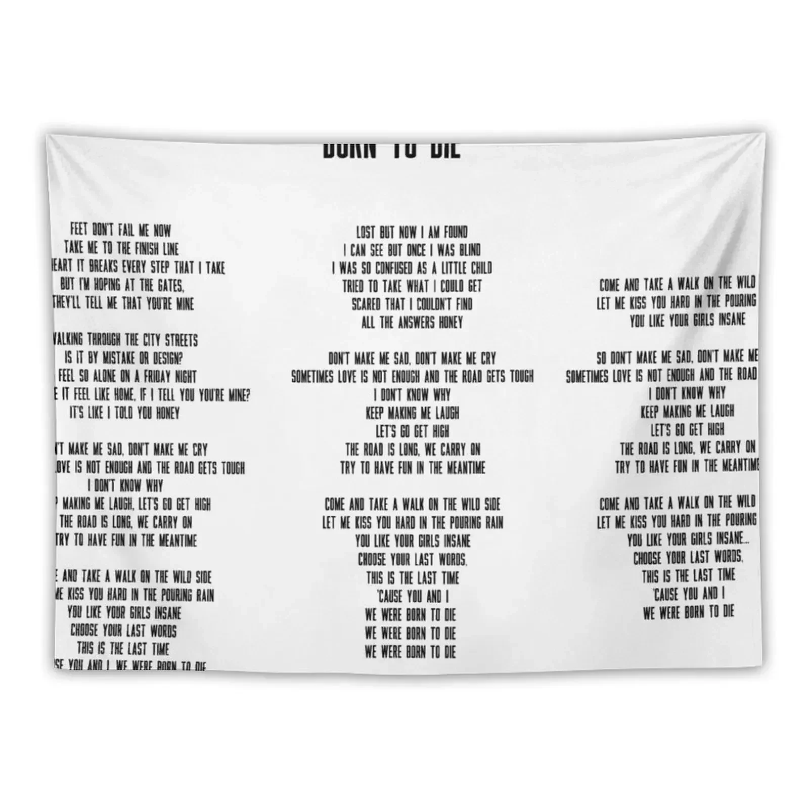 

Born To Die Tapestry Aesthetic Room Decors Kawaii Room Decor Tapestry