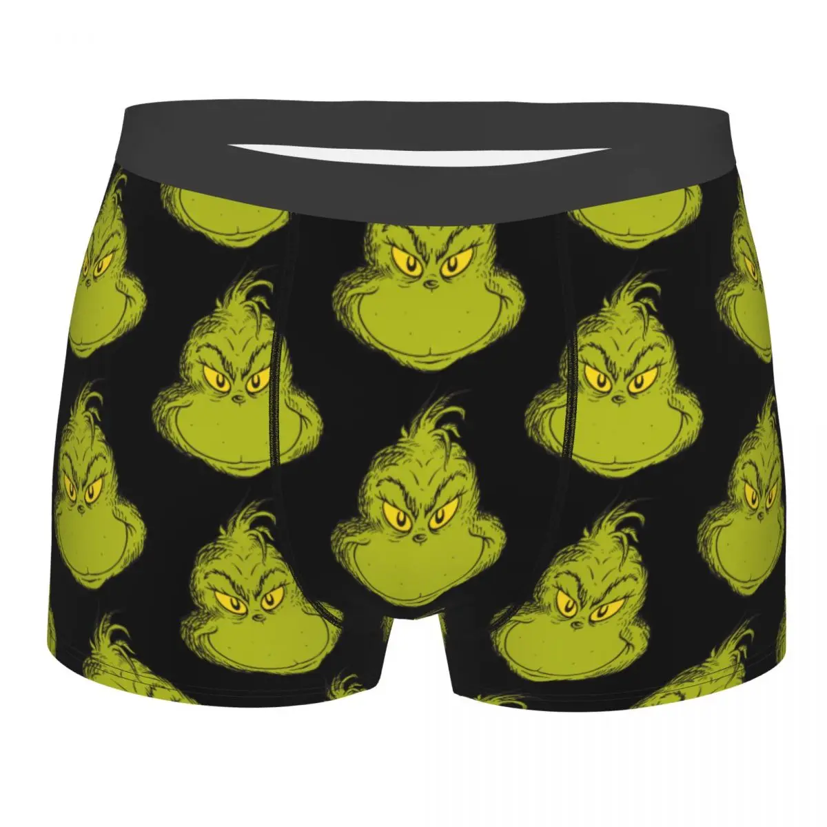 

Юмористические боксеры, рождественские шорты-S-Green-S, трусики, мужское нижнее белье, трусы со средней талией для мужчин, большие размеры