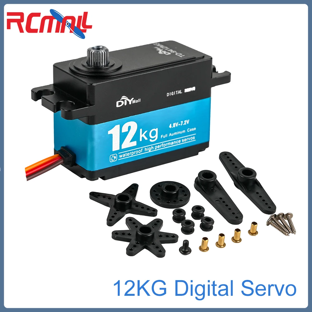 TD-9412MG 12KG Digital Servo High Torque Full Metal Carbon Brush Motor 180/270/360 Degree Servos for 1:10 1:8 RC Car Robot DIY