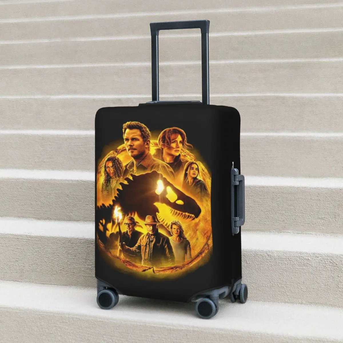 

Dominion Jurassic Suitcase Cover Animal Film Useful Cruise Trip Protector Luggage Case Holiday