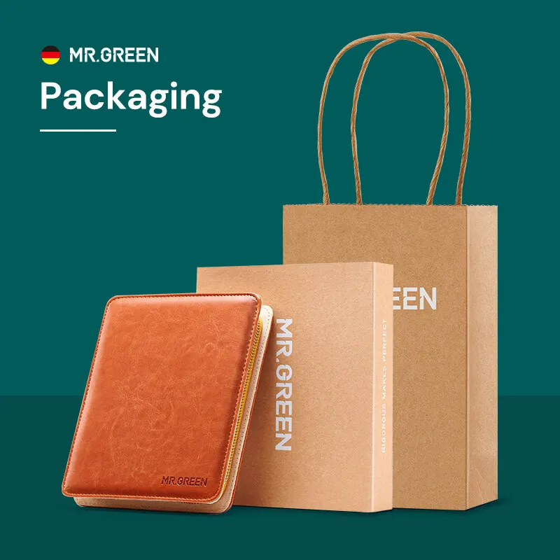 MR.GREEN 매니큐어 세트 12 In 1 전체 기능 키트 전문 스테인레스 스틸 페디큐어 세트 가죽 휴대용 케이스 아이디어 선물