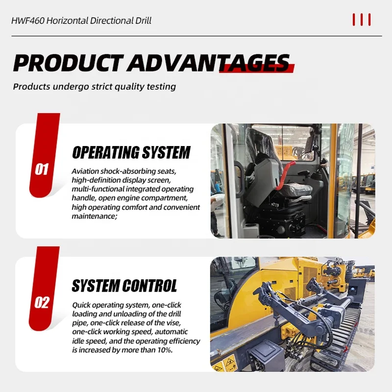 HDD Drilling Machine Horizontal Directional Drill Rig Underground Pipe Drilling Machine For Telecom Laying 