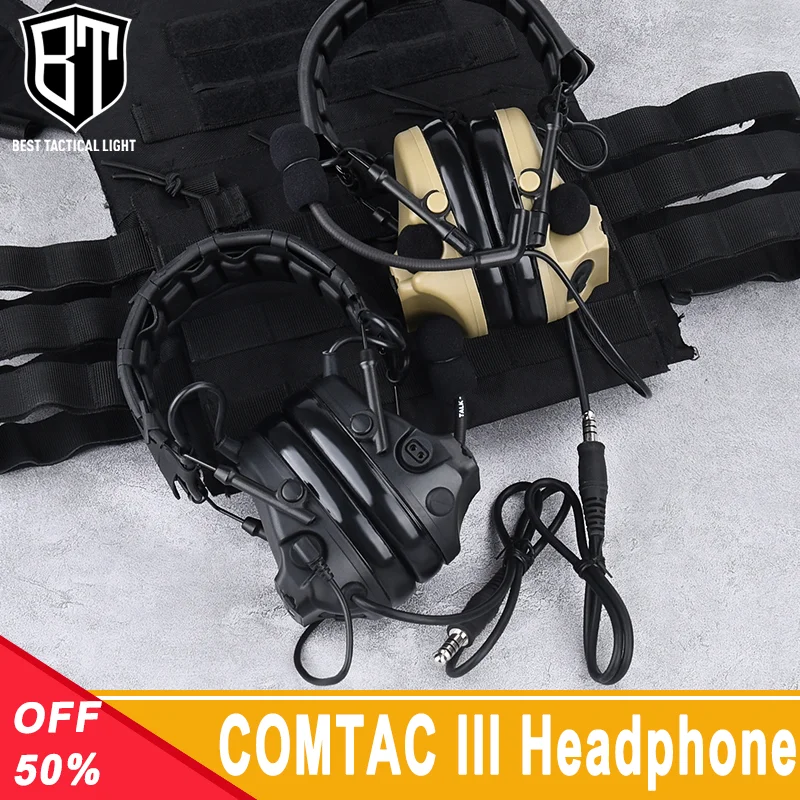 WADSN Civil COMTA III Headphone Noise Reduction Communication Function 7.0mm Plug Outdoor Hunting Shooting Protection Headset