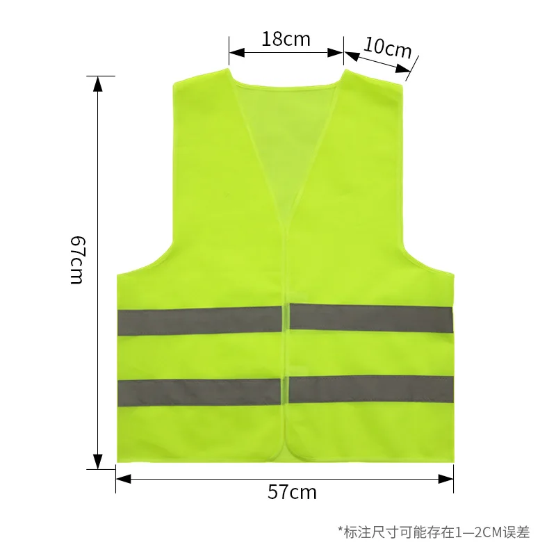 Car Reflective Clothing for Safety Traffic Safety Vest Yellow Visibility High Visibility Outdoor For Running Cycling Sports Vest