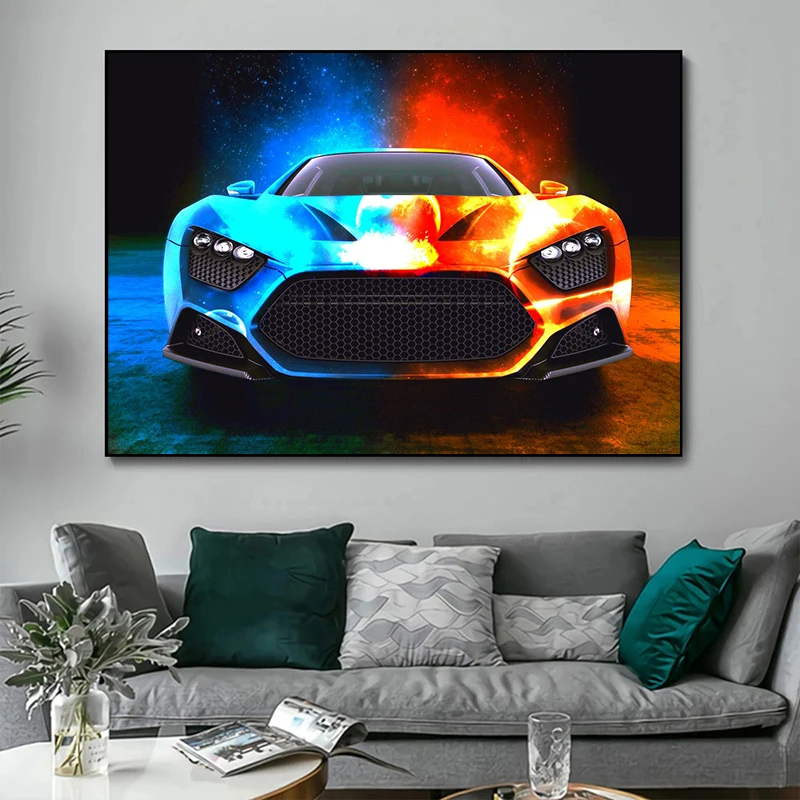 Audi Supercars RS/R Series Cool Luxury Sports Car Poster and Prints Canvas Painting Wall Art Picture for Living Room Home Decor