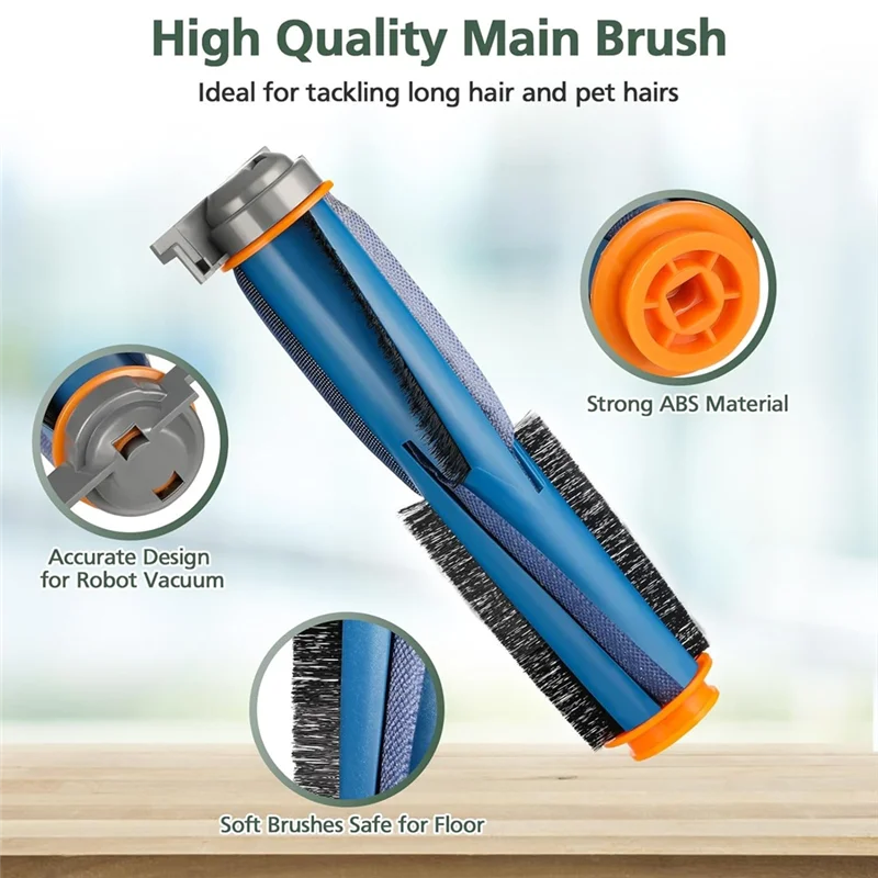 أعلى بيع 9 قطعة فراغ استبدال أجزاء ل القرش RV2310AE مصفوفة جهاز آلي لتنظيف الأتربة فرشاة جانبية رئيسية مرشحات HEPA الإسفنج تصفية #5