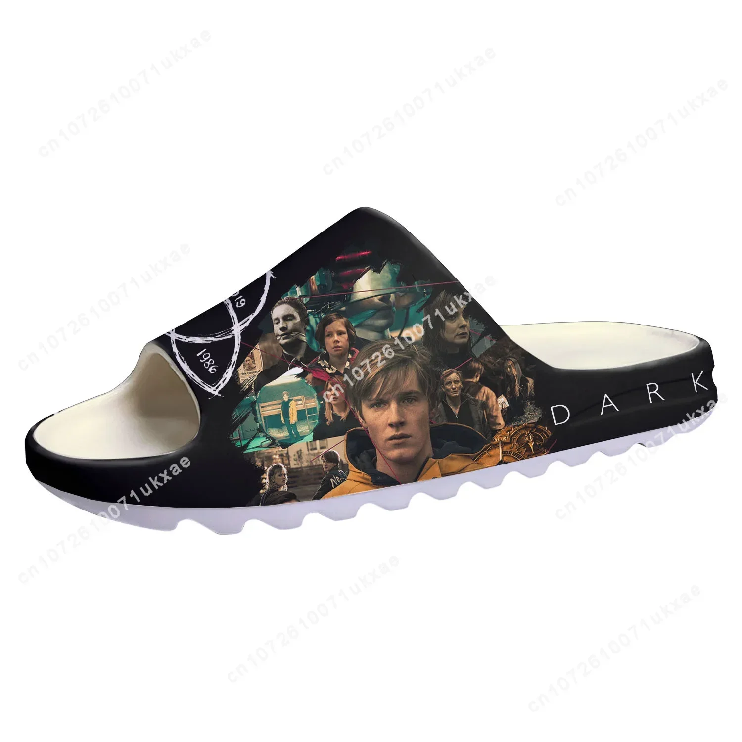 Dark TV series Soft Sole Sllipers Home Clogs Beginning End Step On Water Shoes Mens Womens Teenager Step in Customized Sandals
