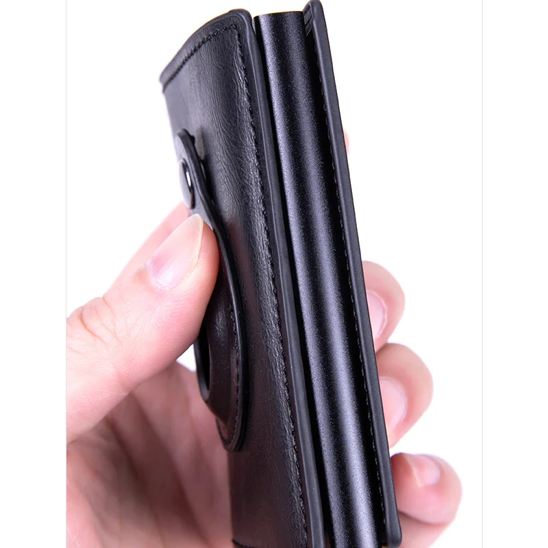 Para apple airtag carteira masculina de fibra carbono moda id titular do cartão de crédito rfid fino airtag slide carteira designer titular do cartão