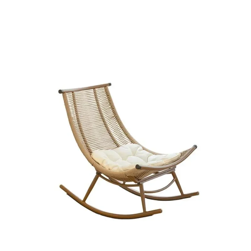 Balcony leisure lazy rocking chair, outdoor rattan chair adult