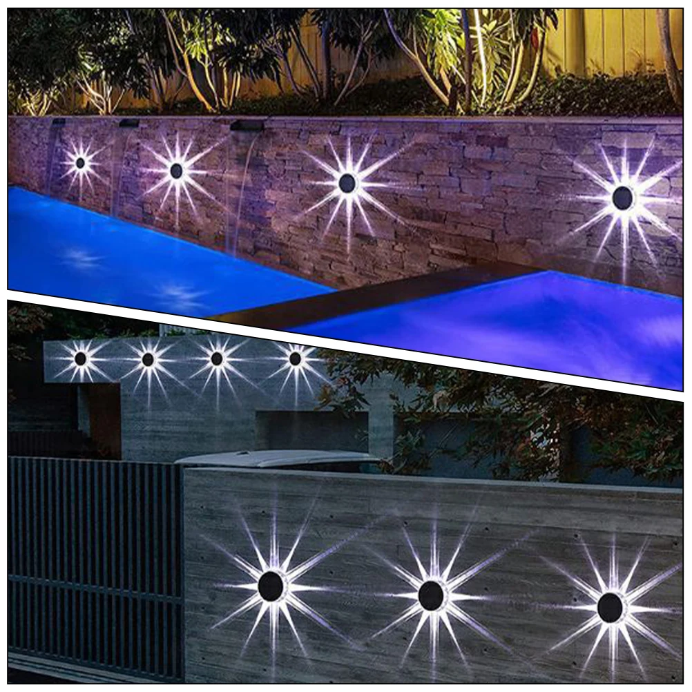 

2pcs Powered Light Garden Solar Light Yard Wall Lamp Weather Resistant Durable Outdoor Decorative Solar Lamp For Patio Lawn Wall