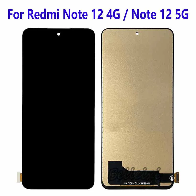 For Xiaomi Redmi Note 12 4G 23027RAD4I 23028RA60L LCD Display Touch Screen Digitizer For Redmi Note 12 5G 22111317I 22111317G