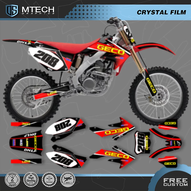 

DSMTECH графические наклейки наборы фонов для Honda CRF250R CRF250 2004 2005 2006 2007-2009 005