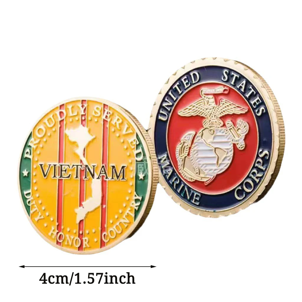 Vietnam Map Commemorative Coins Collection Pirate Coins Gilded Navy Medal Commemorative Coins