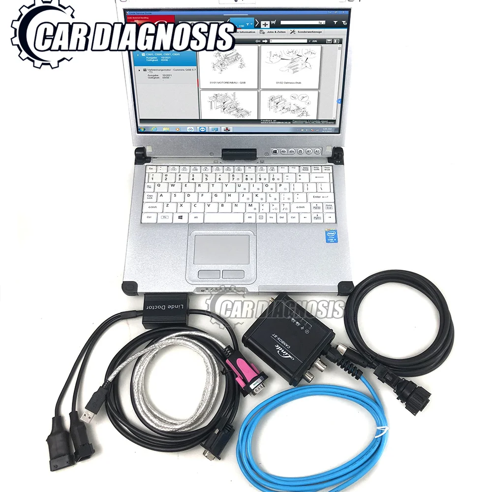 

CF C2 Laptop for Linde BT pathfinder software canbox for linde doctor forklift Truck lsg professional Diagnostic tool full set